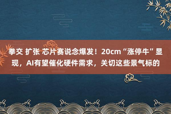 拳交 扩张 芯片赛说念爆发!20cm“涨停牛”显现,AI有望催化硬件需求,关切这些景气标的