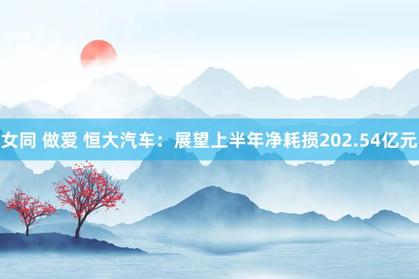 女同 做爱 恒大汽车:展望上半年净耗损202.54亿元