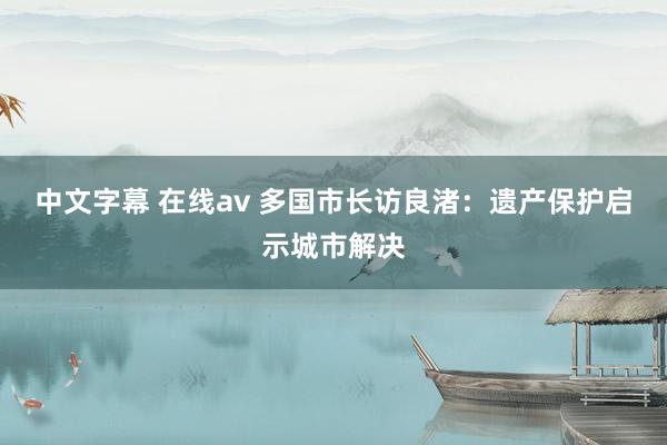 中文字幕 在线av 多国市长访良渚:遗产保护启示城市解决