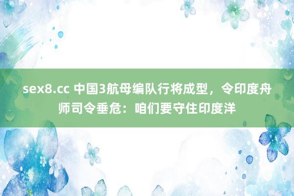 sex8.cc 中国3航母编队行将成型,令印度舟师司令垂危:咱们要守住印度洋