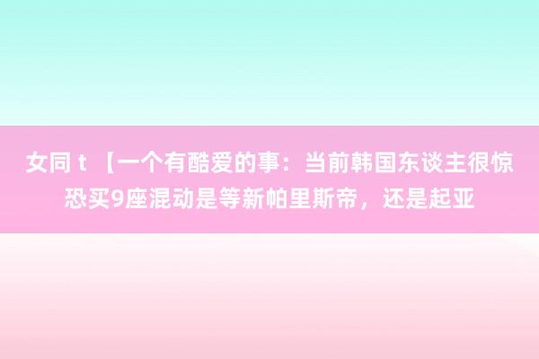 女同 t 【一个有酷爱的事:当前韩国东谈主很惊恐买9座混动是等新帕里斯帝,还是起亚