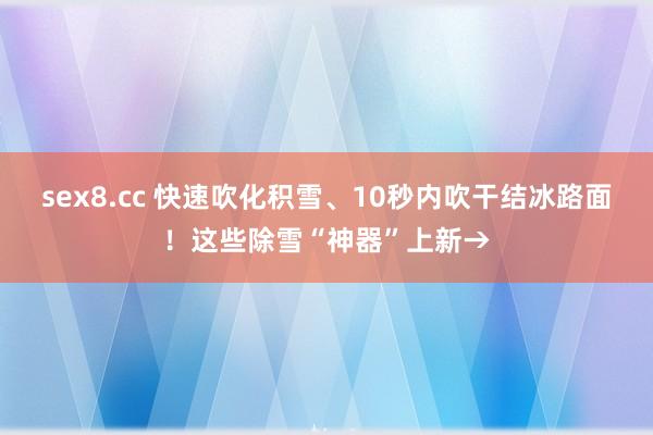 sex8.cc 快速吹化积雪、10秒内吹干结冰路面!这些除雪“神器”上新→