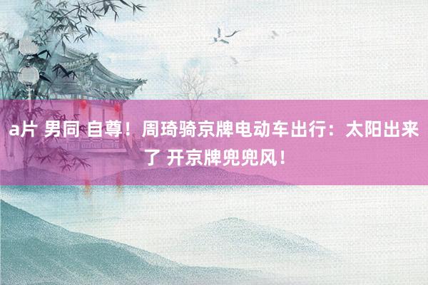 a片 男同 自尊！周琦骑京牌电动车出行：太阳出来了 开京牌兜兜风！