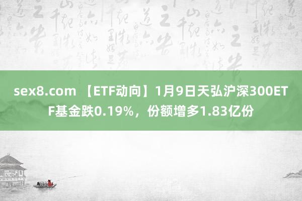 sex8.com 【ETF动向】1月9日天弘沪深300ETF基金跌0.19%,份额增多1.83亿份